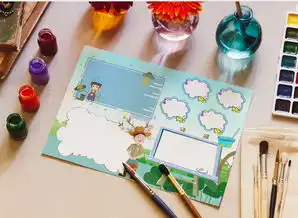 淡蓝色劳动光荣小学生手抄报边框word模板下载熊猫办公