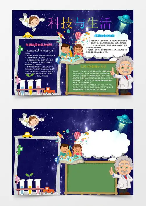 科学黑板报模板