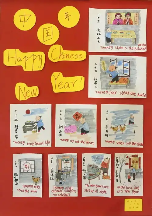 除夕到,福气到这些精美的英文手抄报,为您送来新年的第一声祝福