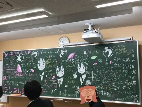 日本毕业季超强动漫黑板报