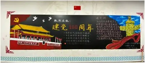 我校开展庆祝中国共产党成立100周年黑板报展评活动