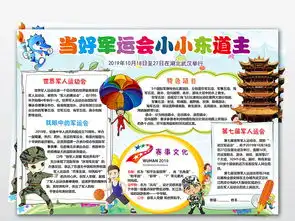 wordps世界军人运动会小报当好军运会小小东道主手抄报电子小报图片模板设计图下载运动会手抄报大全编号18758688