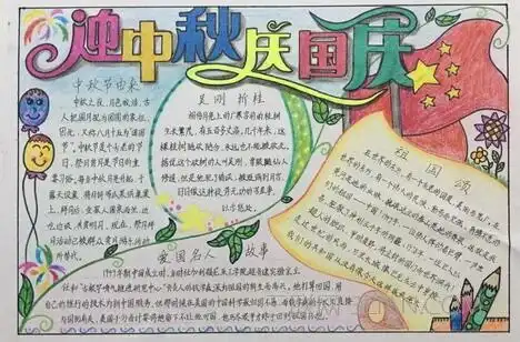 国庆节和中秋节黑板报