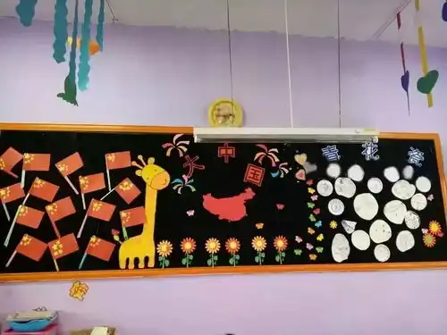 幼儿园国庆展板主题墙环创,祖国妈妈生日快乐