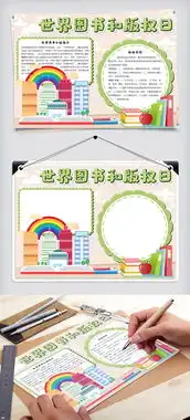清新简约世界图书和版权日手抄报小报电子模板图片素材doc格式下载其他大全