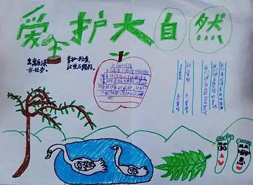 春天有关大自然手抄报