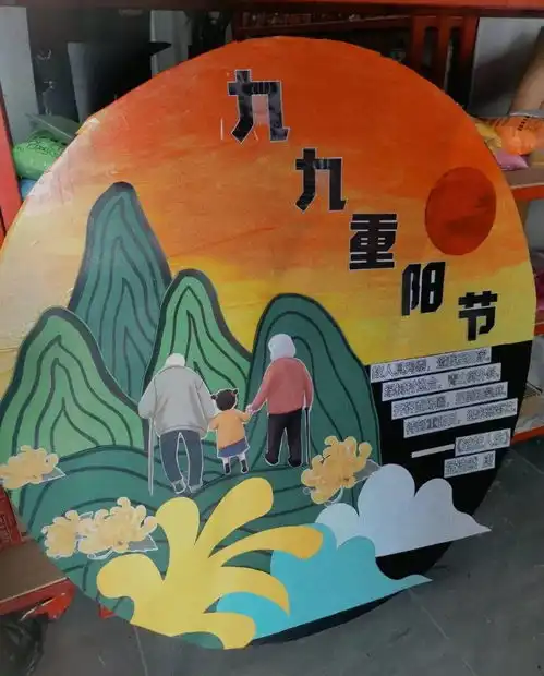 重阳节黑板报主题素材