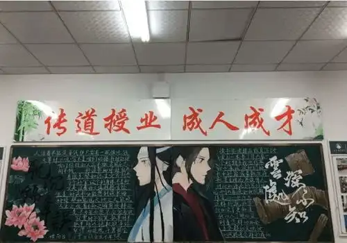 高中生创意黑板报,绘画功底令人羡慕,深受美术老师喜爱