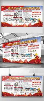 2018年免费消防安全日展板设计模版图片素材psd分层格式下载部队展板设计大全
