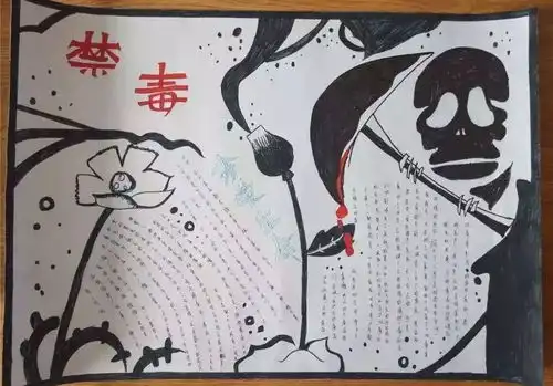 禁毒黑板报素材扣扣网