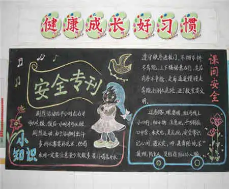 交通安全黑板报交通安全大家守