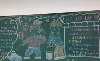 小学学习雷锋黑板报