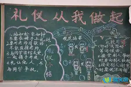 文明从我做起黑板报
