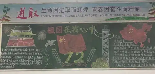 巧绘爱国情镌刻报国心南充一中开展纪念建国72周年黑板报比赛