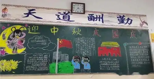我校开展庆国庆迎中秋主题校园黑板报评比活动