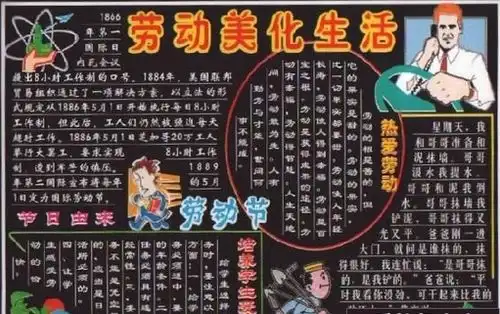 五一劳动节黑板报赞美五一劳动节