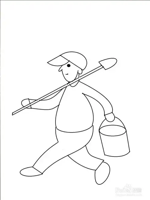 五一劳动节简笔画步骤