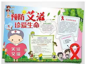 预防艾滋病小报青少年艾滋病手抄电子小报图片素材psd模板下载62.39mb其他大全节日手抄报