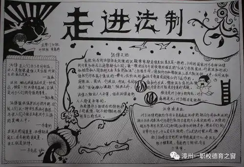 漳州一职校2017年12.4全国宪法日主题手抄报优秀作品展