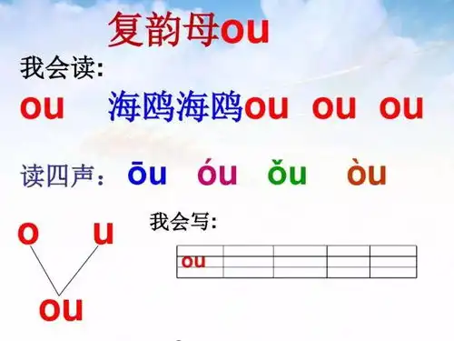 汉语拼音韵母ou学习