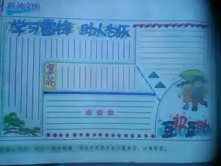 雷锋黑板报图片设计