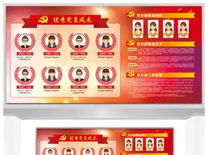 党员风采展示板报展板模板cdr源文件图片设计素材高清cdr下载46.59mb党建展板大全