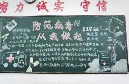 高中黑板报排版卫生
