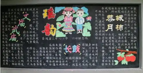 一支粉笔绘彩报,一方黑板迎佳节县城三小开展迎元旦现场黑板报制作比赛