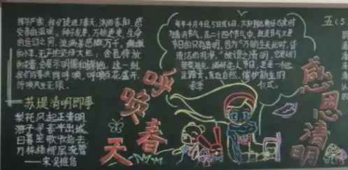清明节黑板报清明节祭祀扫墓