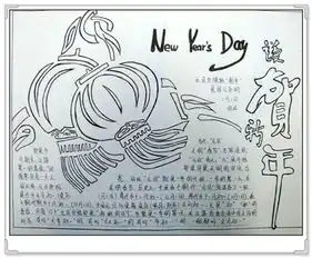 迎新年手抄报愿你拥有一个幸福快乐的新年