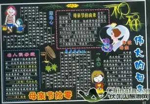 以母亲节为主题的黑板报