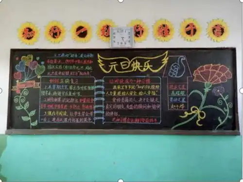 北寨学校开展喜迎元旦黑板报评比活动