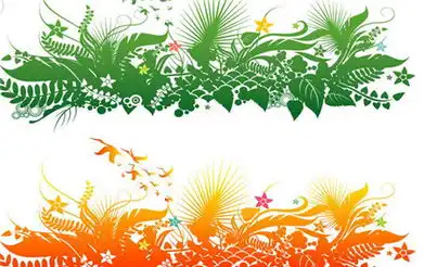 黑板报花边花草
