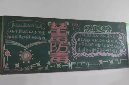 炎亭学校开展禁毒知识黑板报比赛