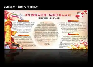 2017年企业迎中秋庆国庆展板模板素材设计图片cdr下载中秋节大全节日展板编号17045131