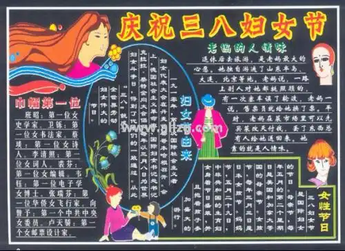 38妇女节出黑板报应该出哪些