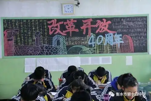 我校开展庆祝改革开放40周年主题黑板报展评活动