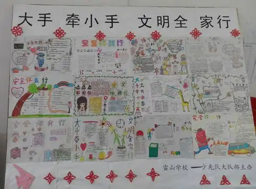 大手牵小手,美化我的家手抄报