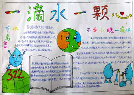 幼儿园节约用水手抄报