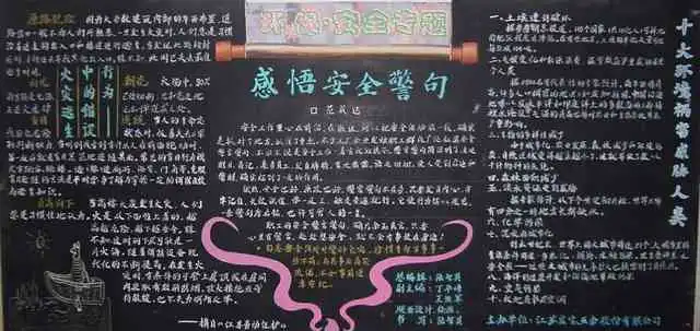 安全教育黑板报楼道安全