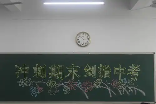 奋战期末,砥砺前行中学部主题板报设计