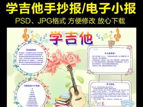 音乐艺术学吉他手抄报图片模板psd设计图下载艺术手抄报大全编号16513421