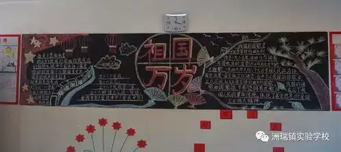 洲瑞镇实验学校举行庆国庆黑板报评比活动