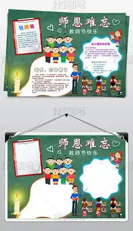 师恩难忘小报庆祝教师节快乐手抄报感恩节模板图片下载