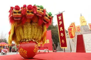 元旦舞狮子黑板报新元素