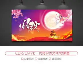 中秋节国庆黑板报素材ps