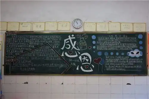 学会感恩与爱同行南昌市第二十四中学开展感恩主题黑板报评比活动