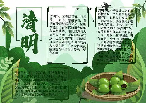 清明节手抄报模板下载