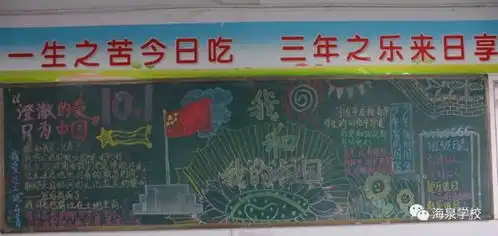 海泉学校请党放心,强国有我迎国庆主题板报