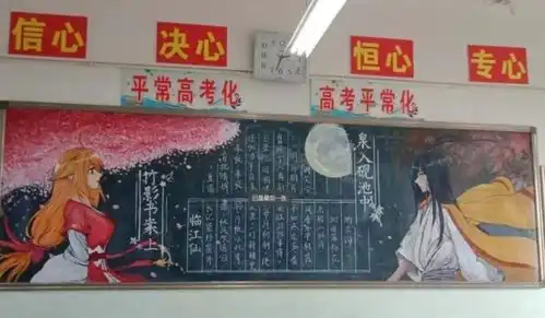 小学生创意黑板报,画工细腻精妙绝伦,隔壁班同学自愧不如